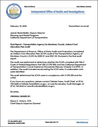 This is an image of the front page of the report.