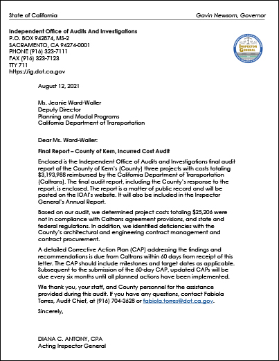 This is an image of the front page of the report.
